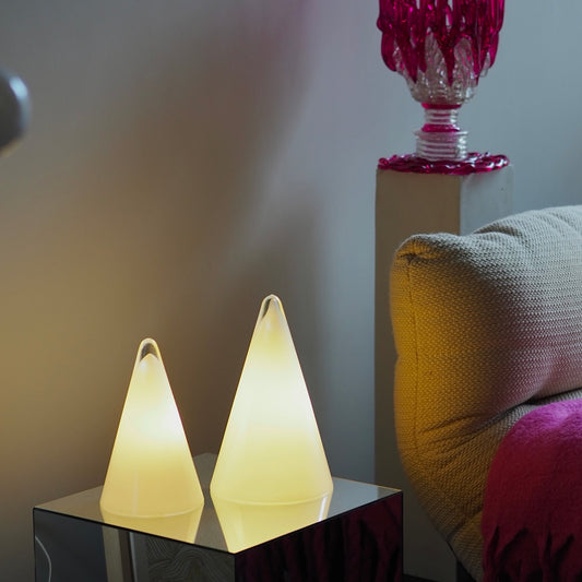 SET OF TWO TEEPEE LAMPS - ILU DI VETRO