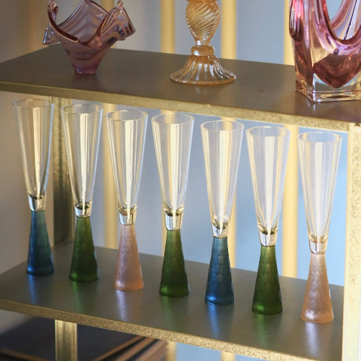 CHAMPAGNE FLUTES - SET OF 7