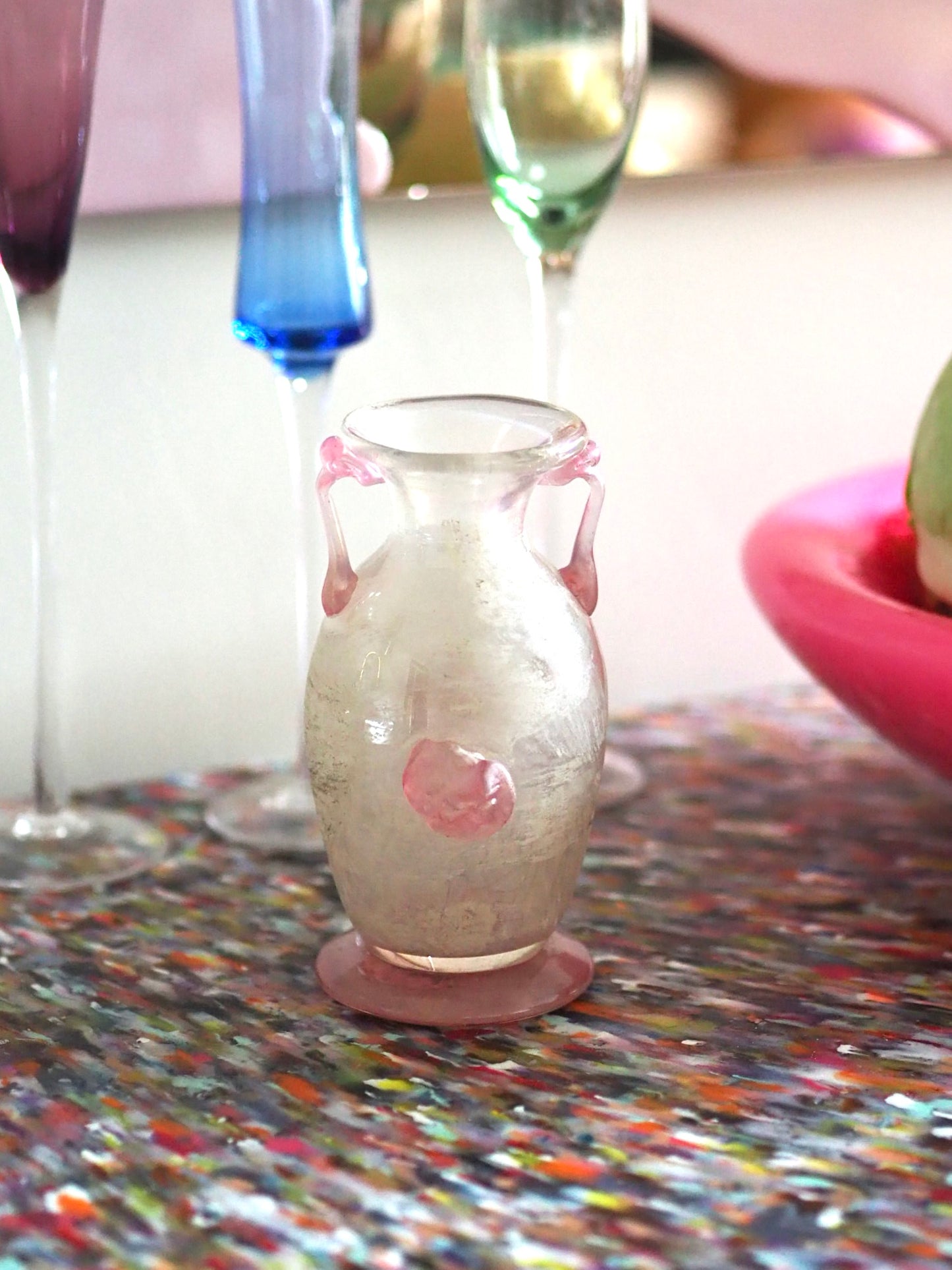 SMALL VASE - IRIDESCENT PINK SCAVO